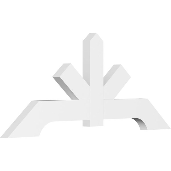 Ekena Millwork Vanguard Architectural Grade PVC Gable Bracket, 48"W x 20"H x 2"D x 4"F, 10/12 Pitch GBP048X20X0204VAN00 - main